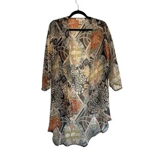 Say What? Sheer Boho Festival Hippie Kimono Small